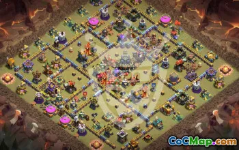 town hall 17, trophy/war base layout #46733