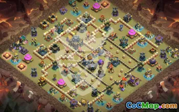 town hall 17, trophy/war base layout #46744