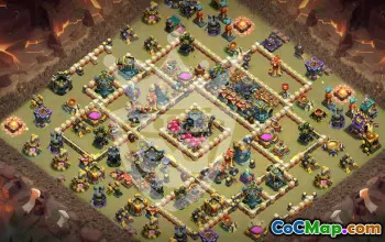 town hall 17, trophy/war base layout #46761