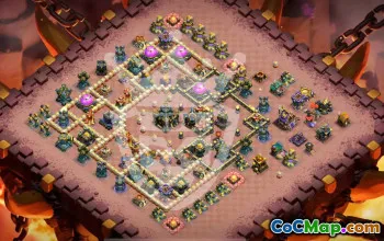 town hall 17, trophy/war base layout #46770