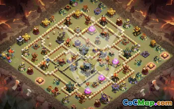 town hall 17, trophy/war base layout #46775