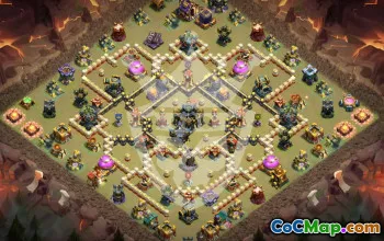 Copy Town Hall 17 Base Layouts & Maps #46782