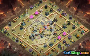 town hall 17, trophy/war base layout #46786