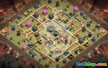 town hall 17, trophy/war base layout #46788
