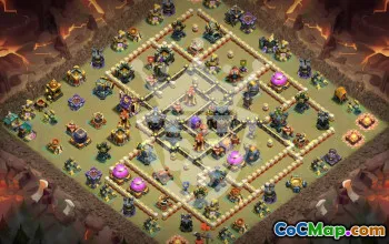 town hall 17, trophy/war base layout #46791