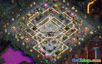 town hall 17, trophy/war base layout #46797