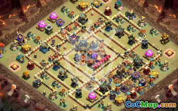 town hall 17, trophy/war base layout #46803