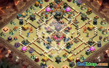 town hall 17, trophy/war base layout #46807