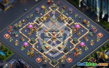town hall 17, trophy/war base layout #46826