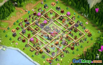 town hall 17, trophy/war base layout #46913