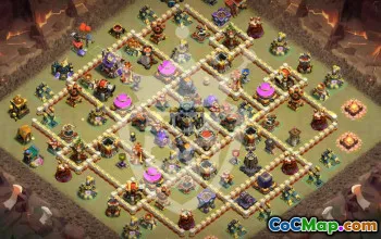 town hall 17, trophy/war base layout #46922