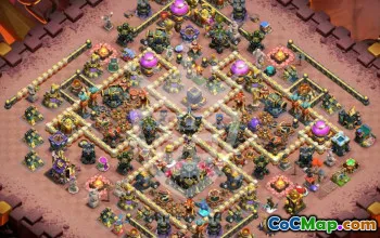 town hall 17, trophy/war base layout #46940