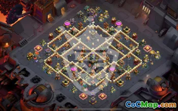 town hall 17, trophy/war base layout #46966