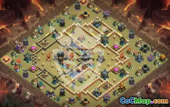 town hall 17, trophy/war base layout #46980