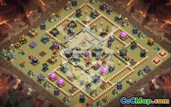 town hall 17, trophy/war base layout #46981