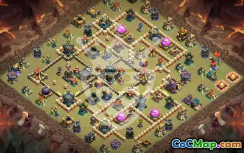 town hall 17, trophy/war base layout #46982