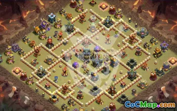 town hall 17, trophy/war base layout #46994