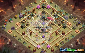 town hall 17, trophy/war base layout #47012