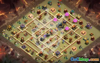 town hall 17, trophy/war base layout #47015