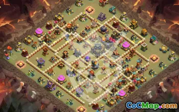 Perfect Town Hall 17 Base Layouts & Maps #47018