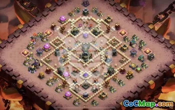 town hall 17, trophy/war base layout #47024