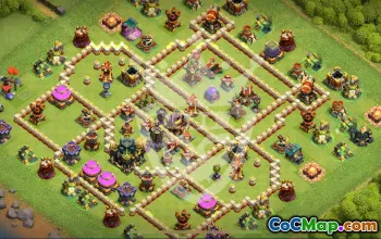 town hall 17, trophy/war base layout #47025