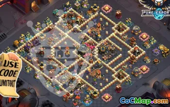 town hall 17, trophy/war base layout #47030