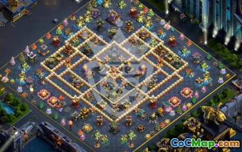 town hall 17, trophy/war base layout #47043