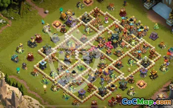 town hall 17, trophy/war base layout #47062