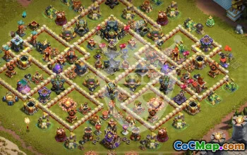 town hall 17, trophy/war base layout #47063