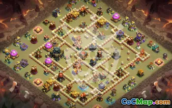 town hall 17, trophy/war base layout #47079
