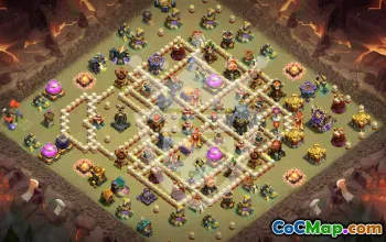 town hall 17, trophy/war base layout #47080