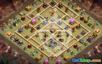 town hall 17, trophy/war base layout #47081