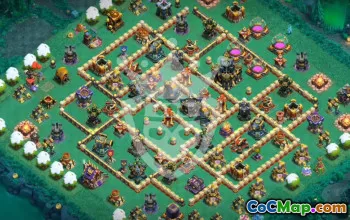 town hall 17, trophy/war base layout #47122