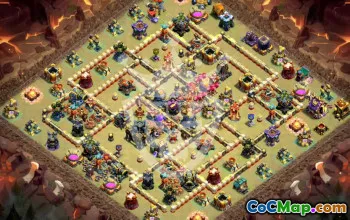 town hall 17, trophy/war base layout #47127