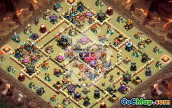 town hall 17, trophy/war base layout #47130
