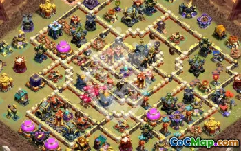 town hall 17, trophy/war base layout #47135