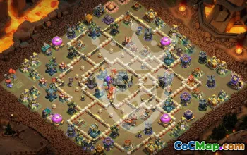 town hall 17, trophy/war base layout #47136