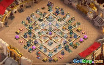 town hall 17, trophy/war base layout #47138