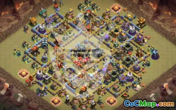 town hall 17, trophy/war base layout #47162