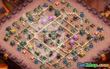town hall 17, trophy/war base layout #47184