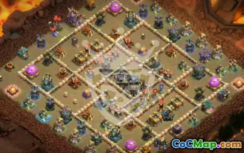 town hall 17, trophy/war base layout #47205