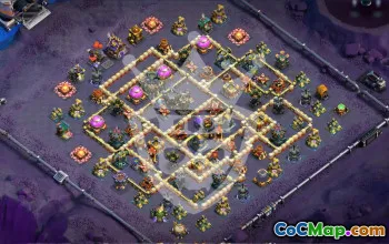 town hall 17, trophy/war base layout #47215