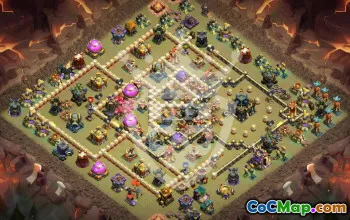 town hall 17, trophy/war base layout #47218
