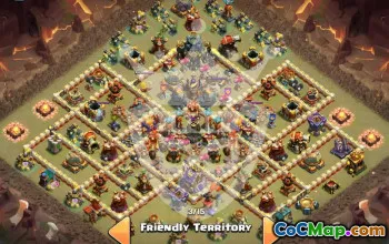 town hall 17, trophy/war base layout #47224