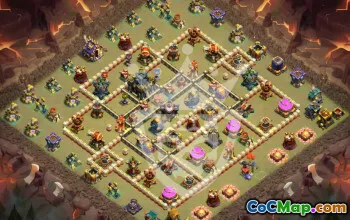 town hall 17, trophy/war base layout #47230