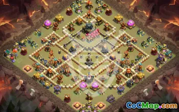 town hall 17, trophy/war base layout #47232
