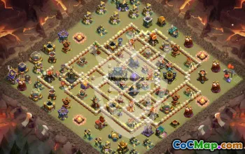 town hall 17, trophy/war base layout #47236
