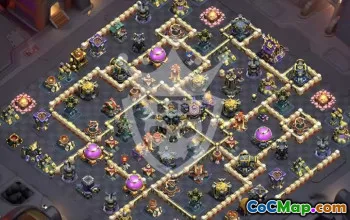 town hall 17, trophy/war base layout #47245