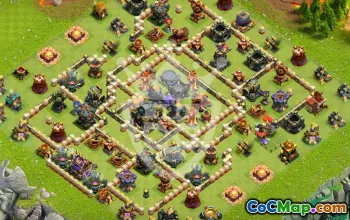 town hall 17, trophy/war base layout #47250
